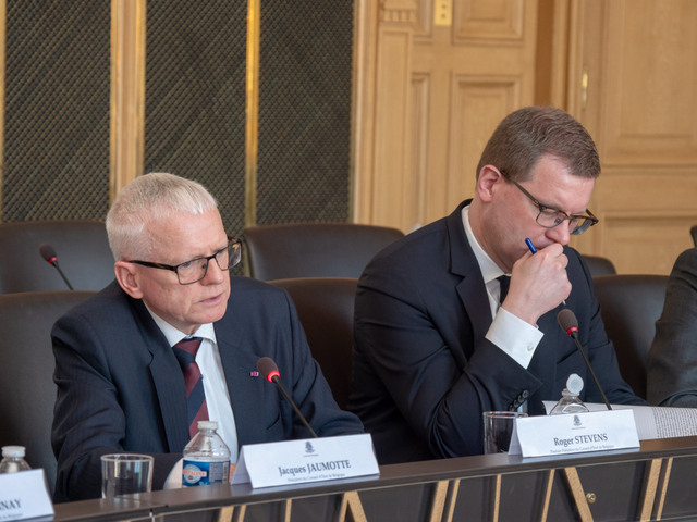 Roger Stevens, Premier Président, et Luc Vermeire, Auditeur général du Conseil d'État de Belgique