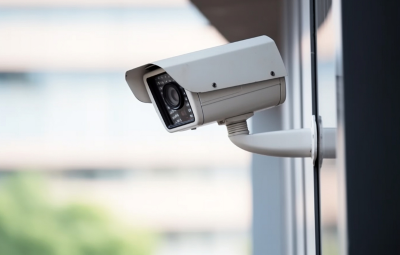 Photographie d'une caméra de vidéosurveillance