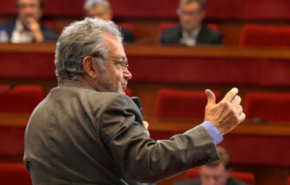 Didier-Roland Tabuteau, vice-président du Conseil d’État, devant les membres du Conseil économique, social et environnemental.