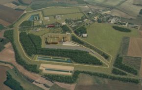 Photographie aérienne du projet de stockage de déchets radioactifs Cigéo